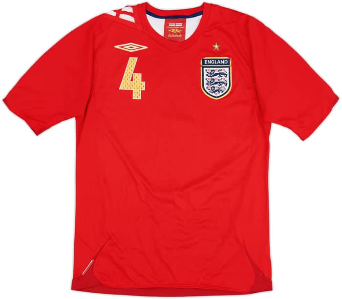 2006-08 England Away Shirt Gerrard #4 - 5/10 - (S)
