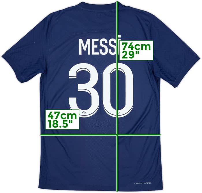 2022-23 Paris Saint-Germain Authentic Home Shirt Messi #30 - 9/10 - (S)