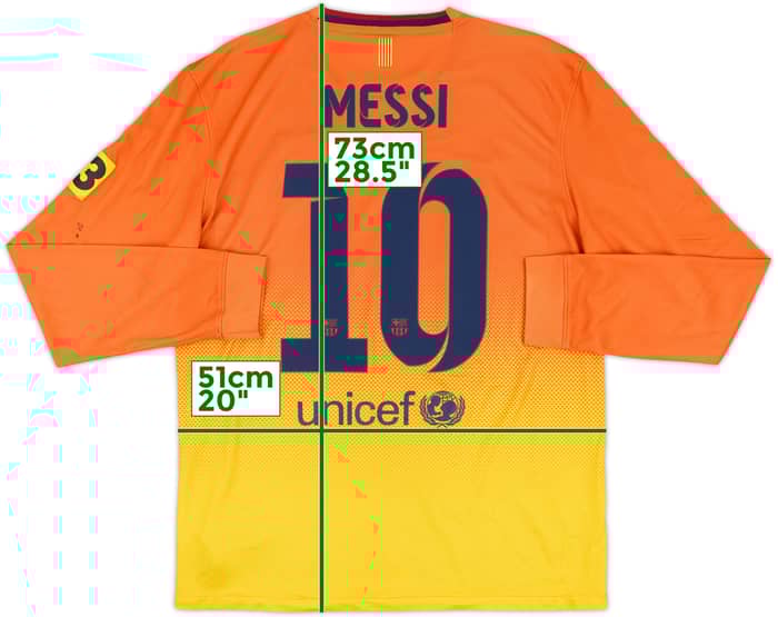2012-13 Barcelona Away L/S Shirt Messi #10 - 7/10 - (M)