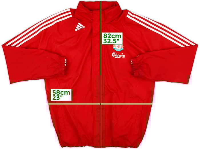 2008-09 Liverpool adidas Hooded Rain Jacket - 7/10 - (L)