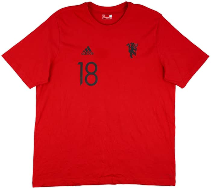 2021-22 Manchester United adidas Cotton Tee B.Fernandes #18 - 7/10 - (XL)