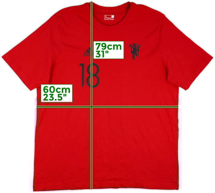 2021-22 Manchester United adidas Cotton Tee B.Fernandes #18 - 7/10 - (XL)