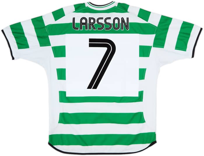 2001-03 Celtic Home Shirt Larsson #7 - 8/10 - (L)