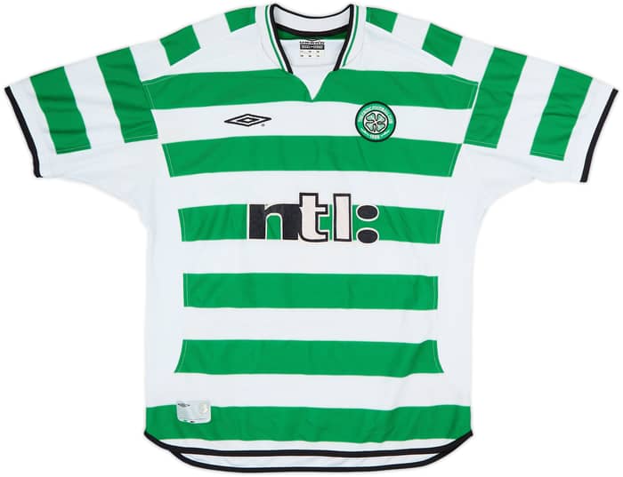 2001-03 Celtic Home Shirt Larsson #7 - 8/10 - (L)