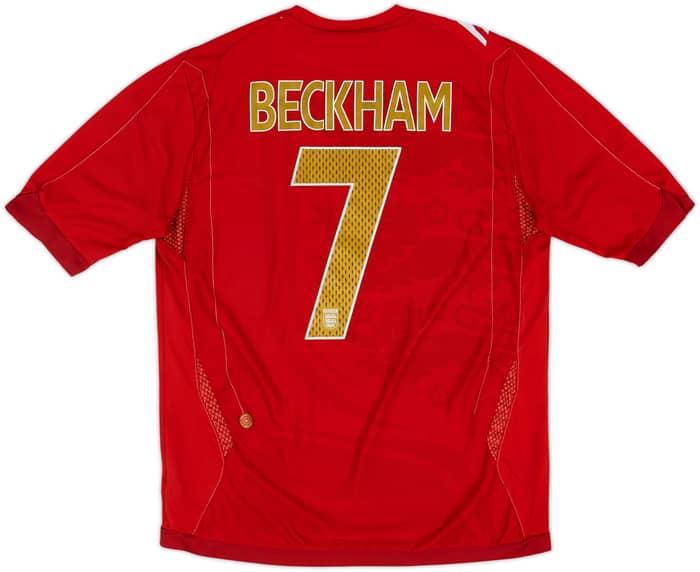 2006-08 England Away Shirt Beckham #7 - 5/10 - (M)