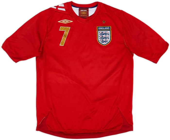 2006-08 England Away Shirt Beckham #7 - 5/10 - (M)