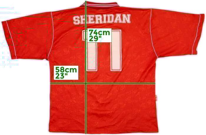 1996-97 Barnsley Home Shirt Sheridan #11 - 8/10 - (XL)