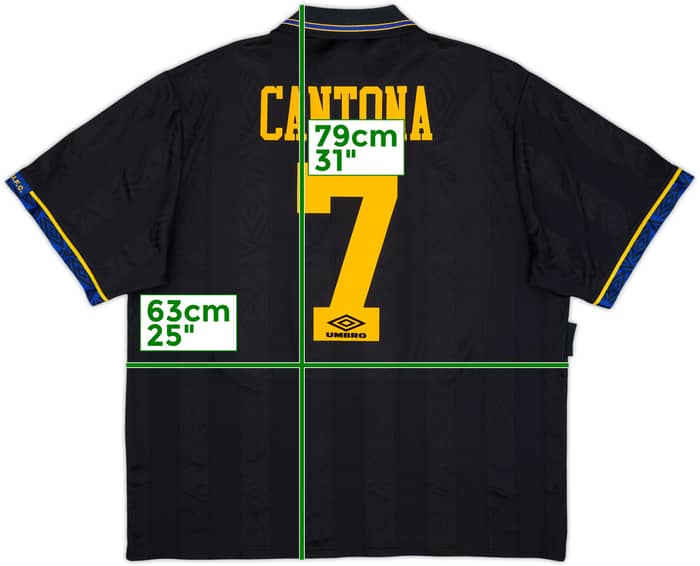 1993-95 Manchester United Away Shirt Cantona #7 - 8/10 - (XXL)