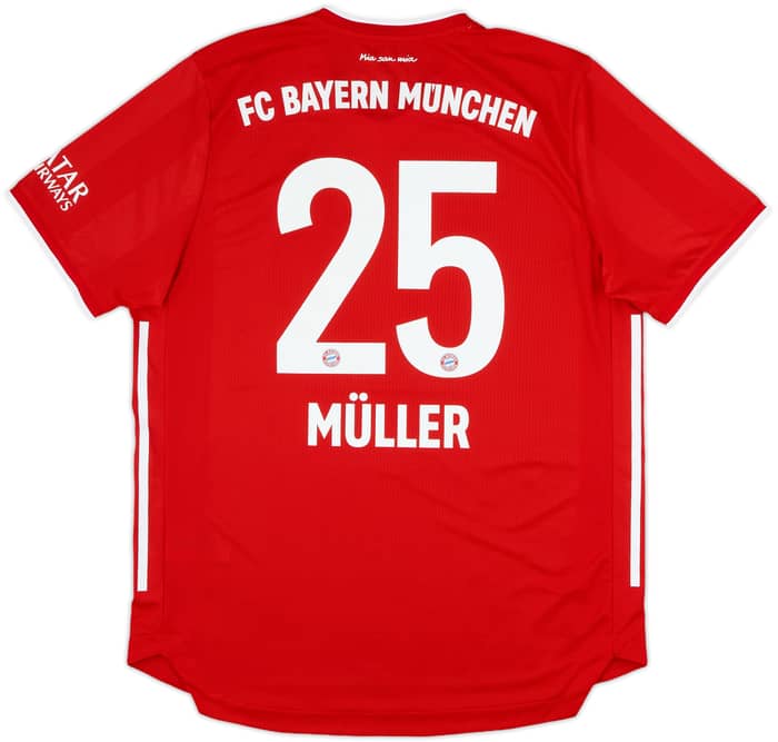 2020-21 Bayern Munich Authentic Home Shirt Muller #25 - 9/10 - (L)