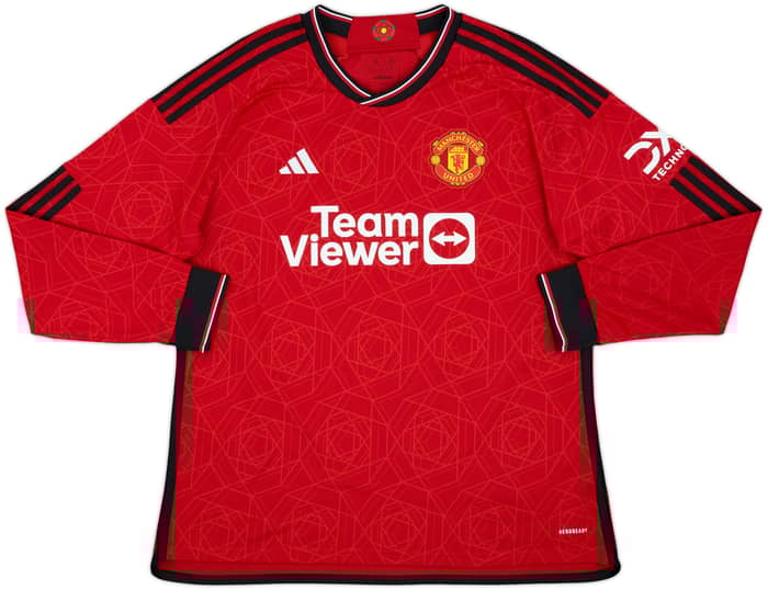 2023-24 Manchester United Home L/S Shirt B.Fernandes #8 - 9/10 - (XL)