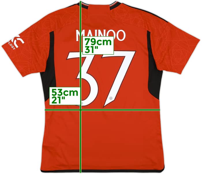 2023-24 Manchester United Home Shirt Mainoo #37 - 10/10 - (L)
