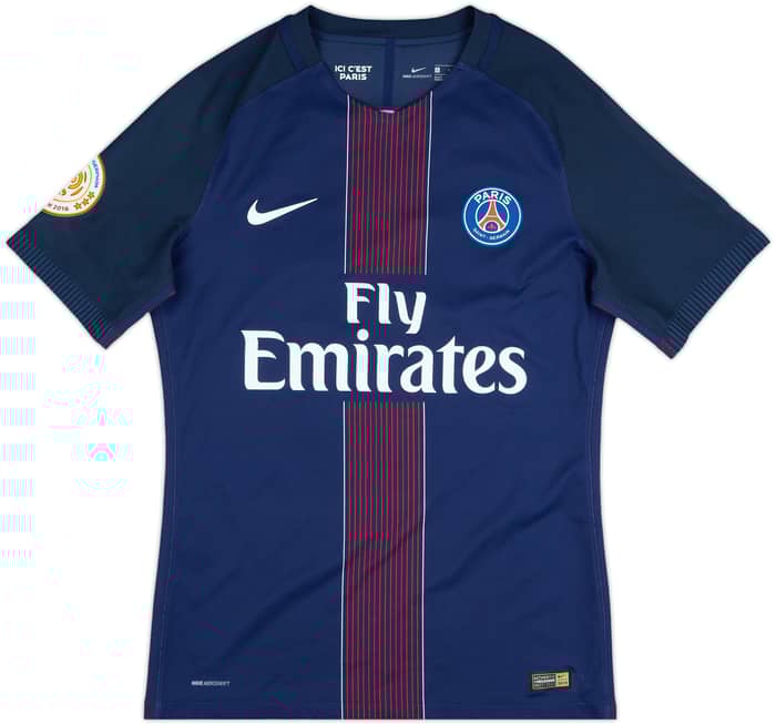 2016-17 Paris Saint-Germain Match Issue Home Shirt Maxwell #17