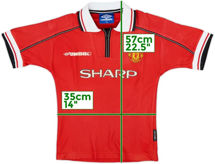 1998-00 Manchester United Home Shirt - 5/10 - (S.Boys)