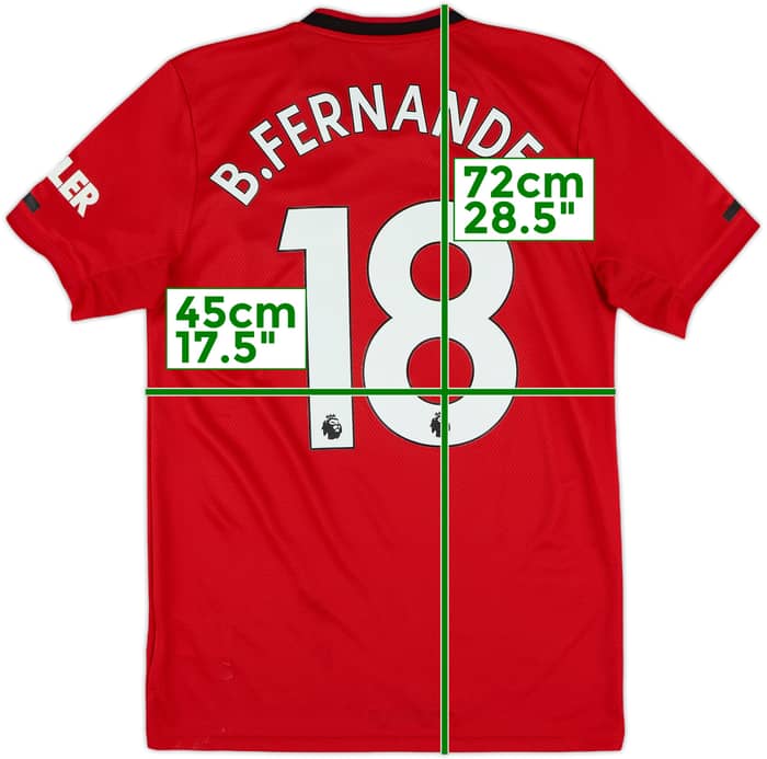 2019-20 Manchester United Home Shirt B.Fernandes #18 - 5/10 - (S)