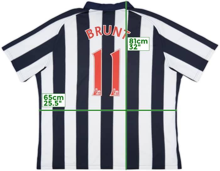 2010-11 West Brom Home Shirt Brunt #11 - 6/10 - (3XL)