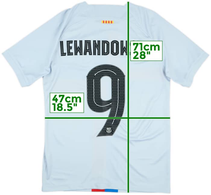2022-23 Barcelona Third Shirt Lewandowski #9 - 10/10 - (S)