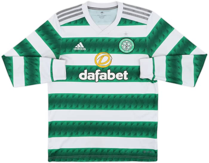 2022-23 Celtic Home L/S Shirt - 6/10 - (M)