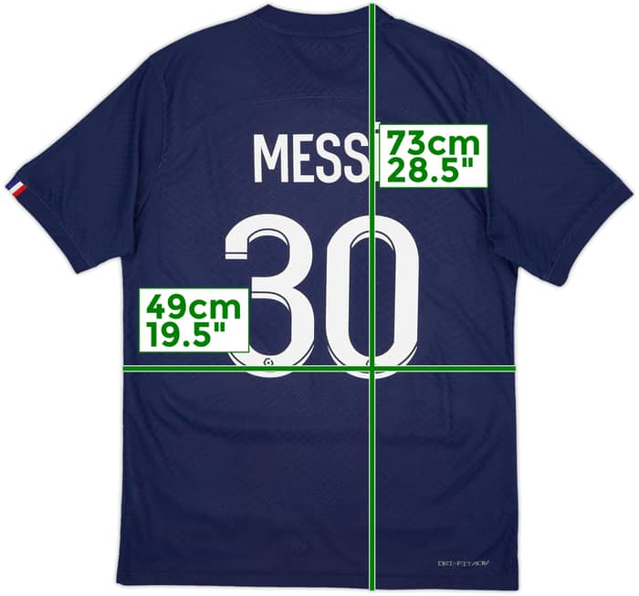 2022-23 Paris Saint-Germain Authentic Home Shirt Messi #30 - 10/10 - (M)