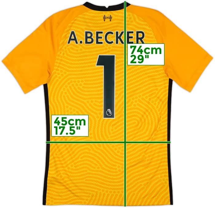2020-21 Liverpool S/S GK Shirt A.Becker #1 - 10/10 - (S)