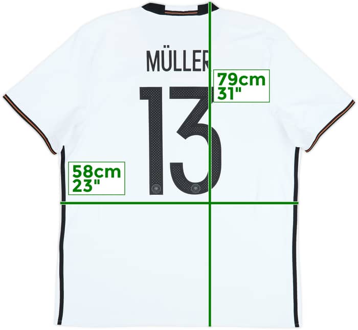 2015-16 Germany Home Shirt Muller #13 - 6/10 - (XL)