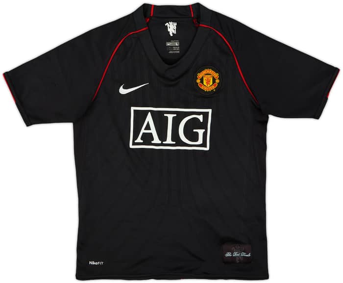 2007-08 Manchester United Away Shirt - 5/10 - (L.Boys)