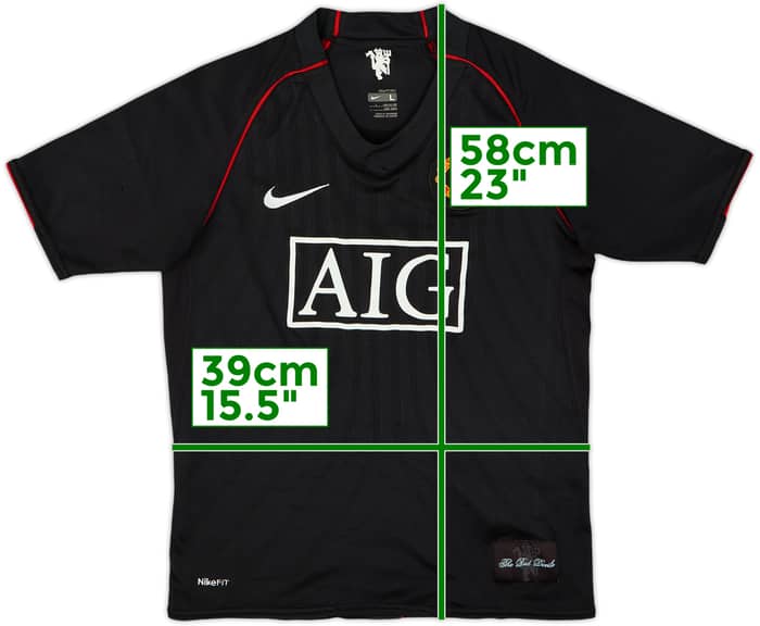 2007-08 Manchester United Away Shirt - 5/10 - (L.Boys)