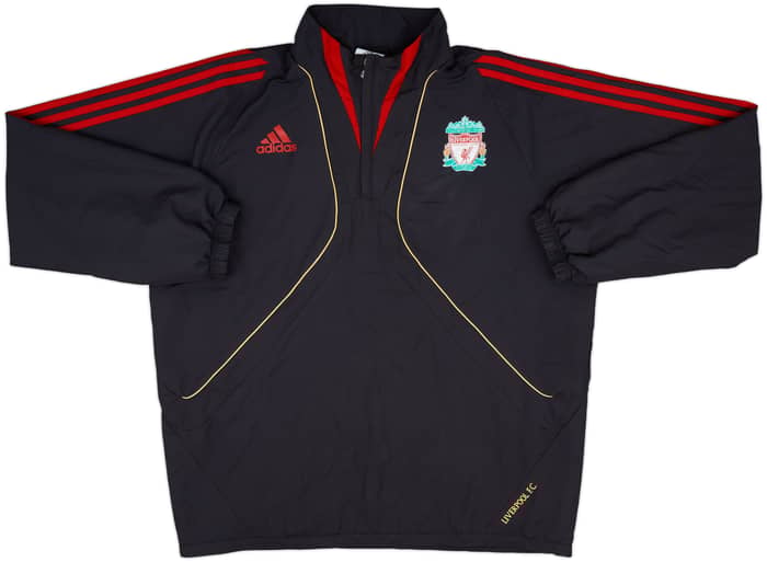 2009-10 Liverpool adidas 1/4 Zip Drill Top - 6/10 - (L/XL)