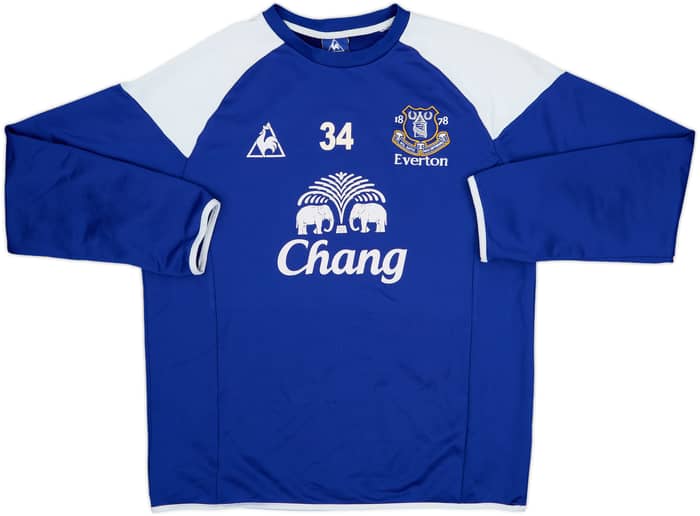2009-10 Everton Player Issue Le Coq Sportif Training Sweat Top #34 - 8/10 - (L)