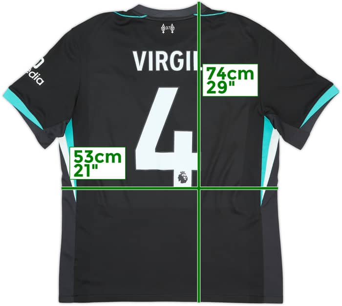 Camiseta de visitante del Liverpool 2024-25 Virgil #4 - 8/10 - (L)