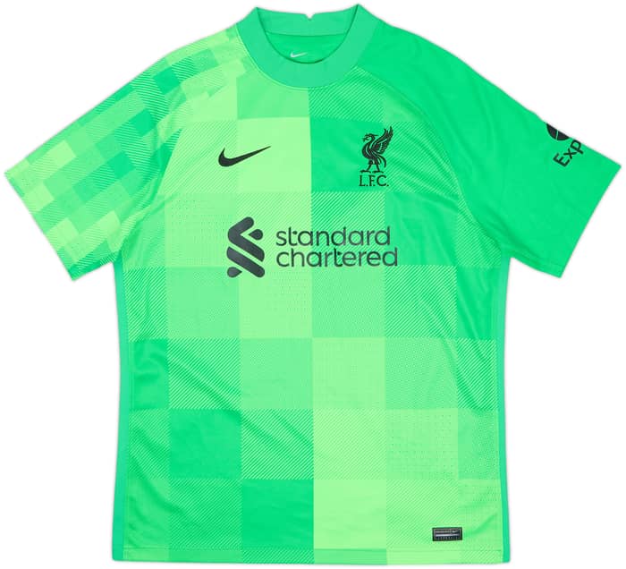 2021-22 Liverpool GK Shirt A.Becker #1 - 8/10 - (L)