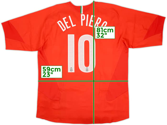 2005-06 Juventus Away Shirt Del Piero #10 - 7/10 - (XL)