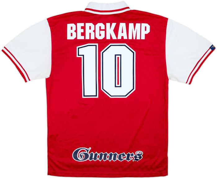 1996-98 Arsenal Home Shirt Bergkamp #10 - 7/10 - (XL)