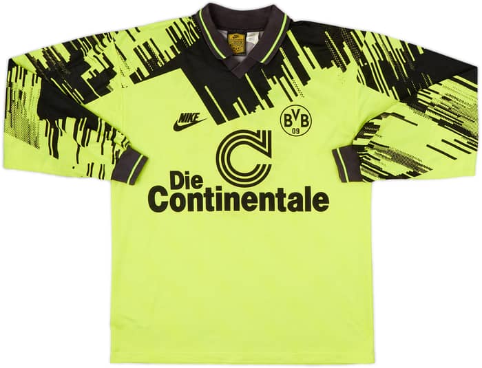 1993-94 Borussia Dortmund Home L/S Shirt #6 - 6/10 - (M)
