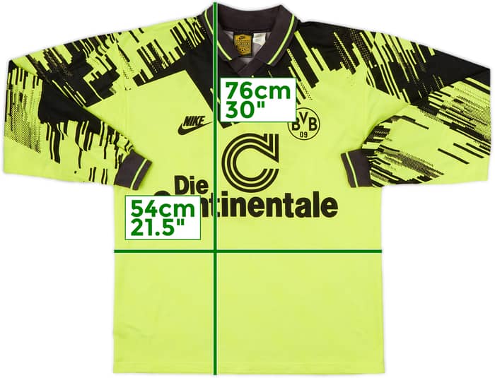 1993-94 Borussia Dortmund Home L/S Shirt #6 - 6/10 - (M)