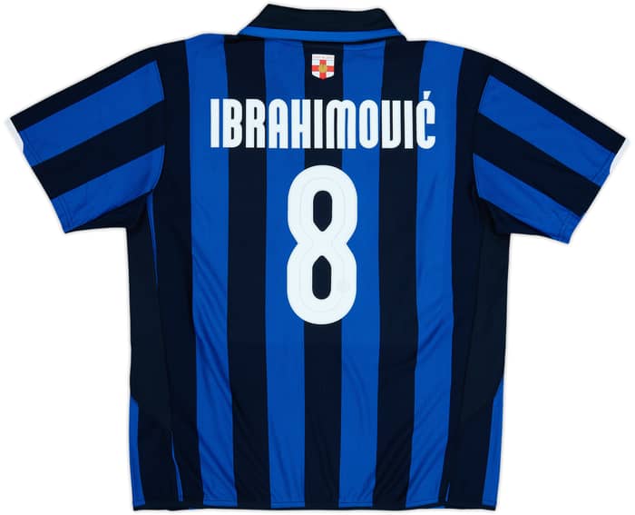 2007-08 Inter Milan Centenary Home Shirt Ibrahimovic #8 - 6/10 - (XL)