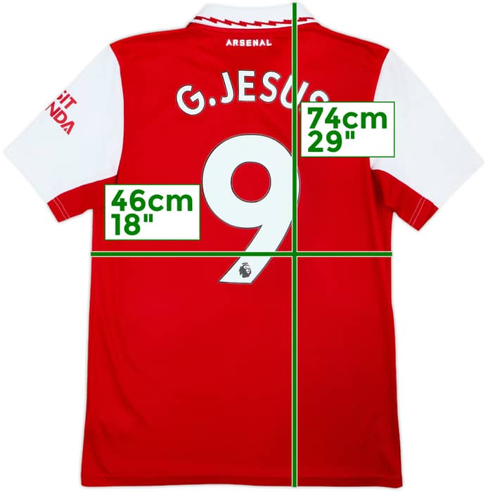 2022-23 Arsenal Home Shirt G.Jesus #9 - 9/10 - (S)