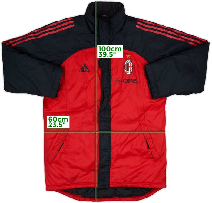 2001-02 AC Milan Player Issue adidas Padded Bench Coat - 8/10 - (M)