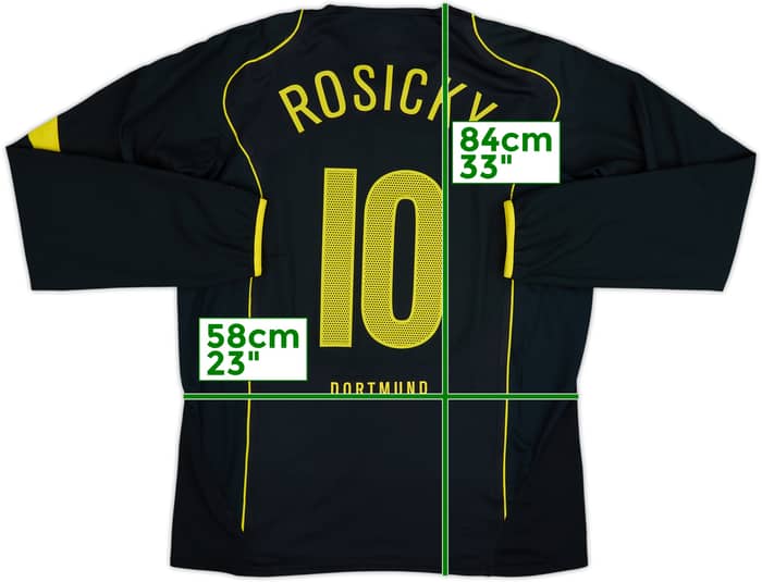 2004-05 Borussia Dortmund Player Issue Away L/S Shirt Rosicky #10 - 10/10 - (XXL)