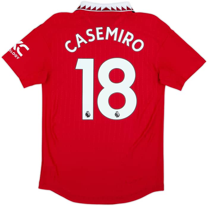 2022-23 Manchester United Authentic Home Shirt Casemiro #18 - 10/10 - (S)