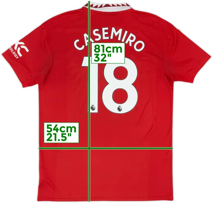 2022-23 Manchester United Home Shirt Casemiro #18 - 6/10 - (L)