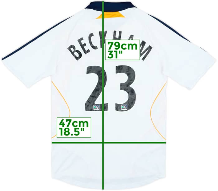 2007-08 LA Galaxy Home Shirt Beckham #23 - 6/10 - (S)