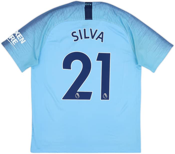 2018-19 Manchester City Home Shirt Silva #21 - 6/10 - (L)