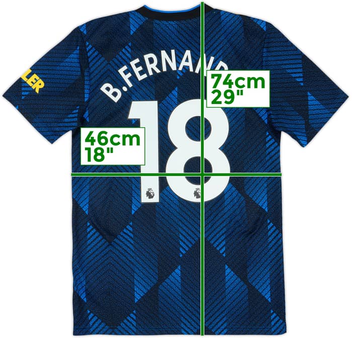 2021-22 Manchester United Third Shirt B.Fernandes #18 - 10/10 - (S)
