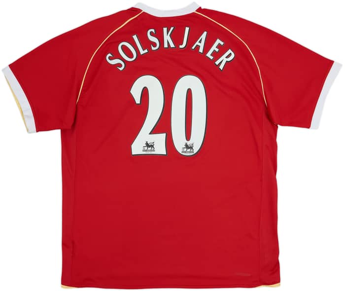 2006-07 Manchester United Home Shirt Solskjaer #20 - 6/10 - (XL)