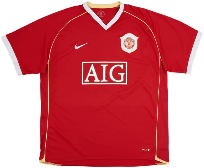 2006-07 Manchester United Home Shirt Solskjaer #20 - 6/10 - (XL)