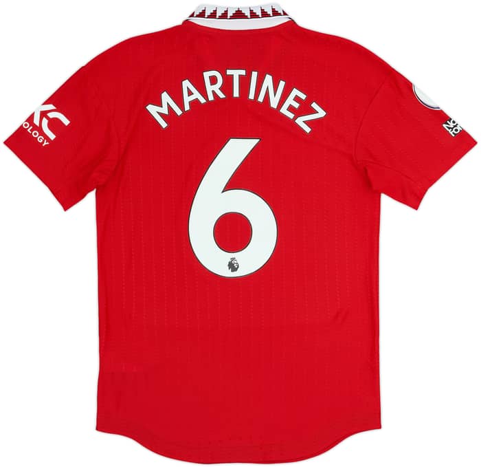 2022-23 Manchester United Authentic Home Shirt Martinez #6 - 10/10 - (S)