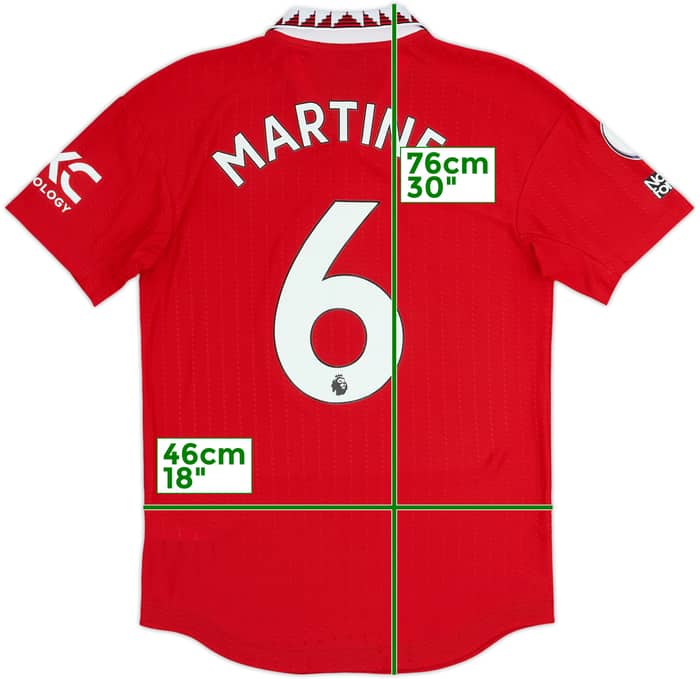 2022-23 Manchester United Authentic Home Shirt Martinez #6 - 10/10 - (S)