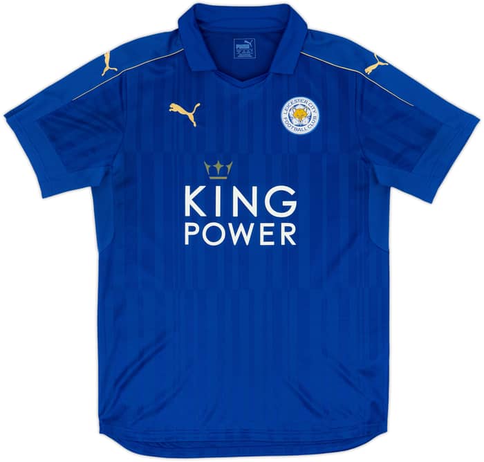 2016-17 Leicester Home Shirt Vardy #9 - 8/10 - (L)