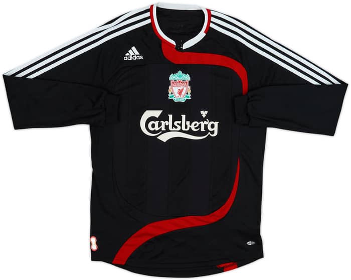 Camiseta de la tercera equipación del Liverpool de manga larga Gerrard #8 2007-08 - 6/10 - (S)