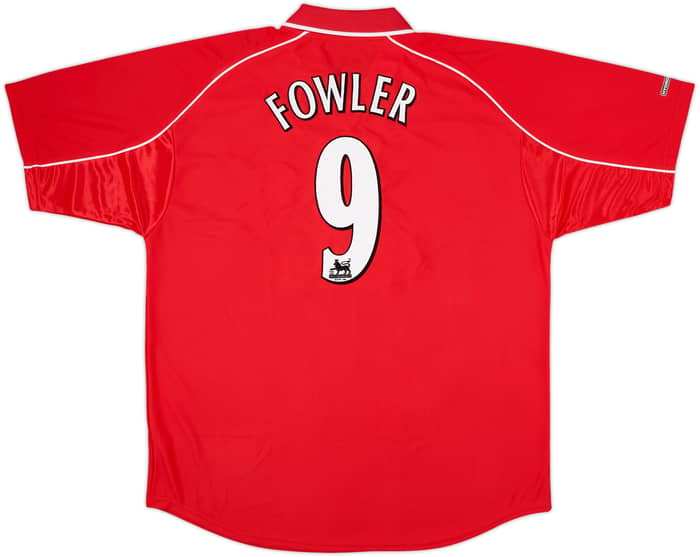 2000-02 Liverpool 'Worthington Cup Final' Home Shirt Fowler #9 (XL)